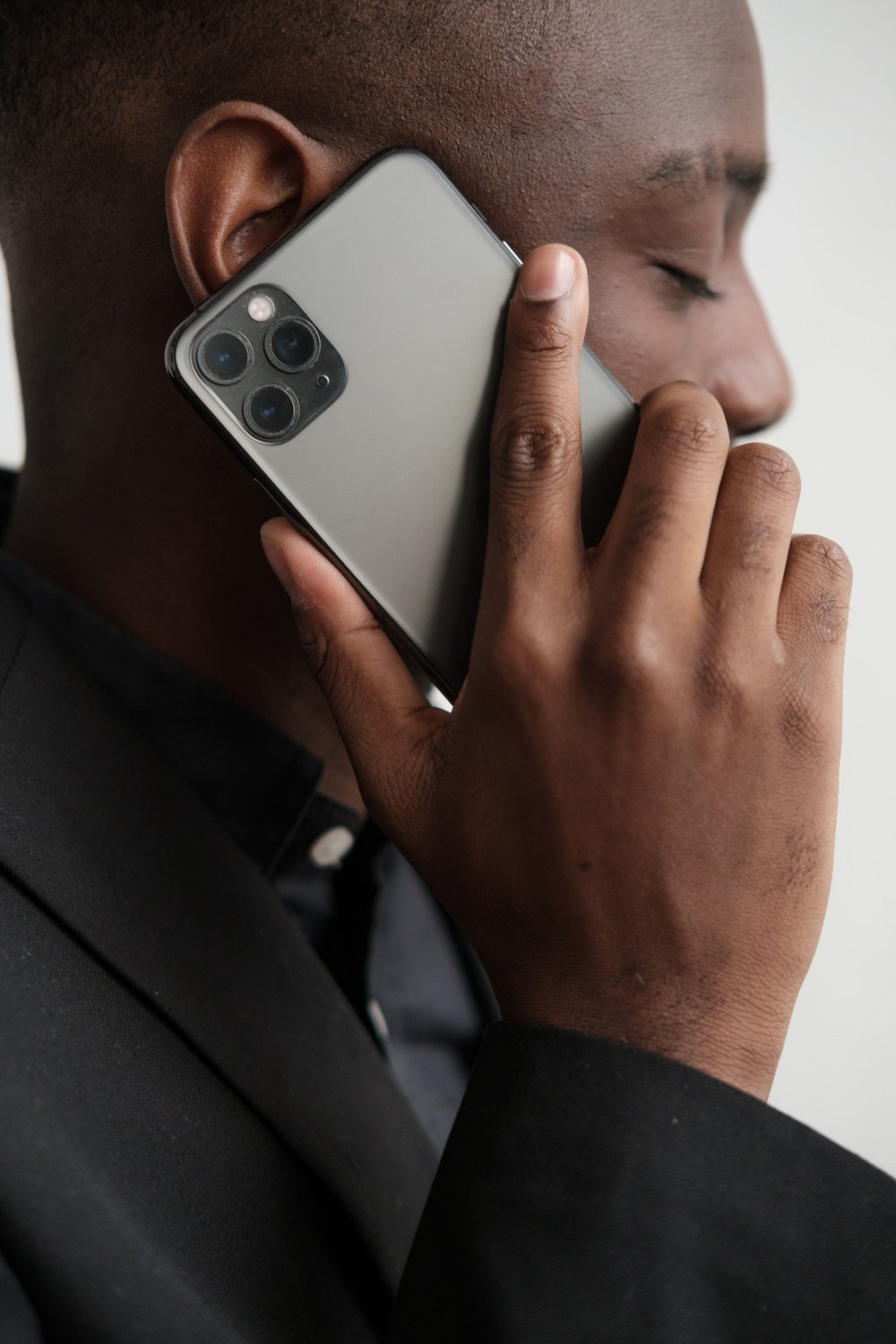 Man Using Smartphone for Phone Call